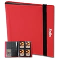 thumbnail image 1 of Trading Card Supplies - BCW 4-Pocket Double Pages Folio Album - RED (20 Pages - Holds 160 Cards), 1 of 1