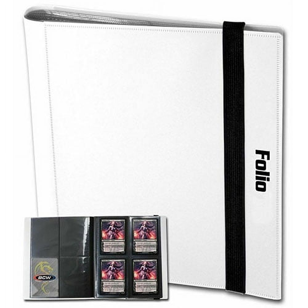 Trading Card Supplies BCW 4Pocket Double Pages Folio Album WHITE