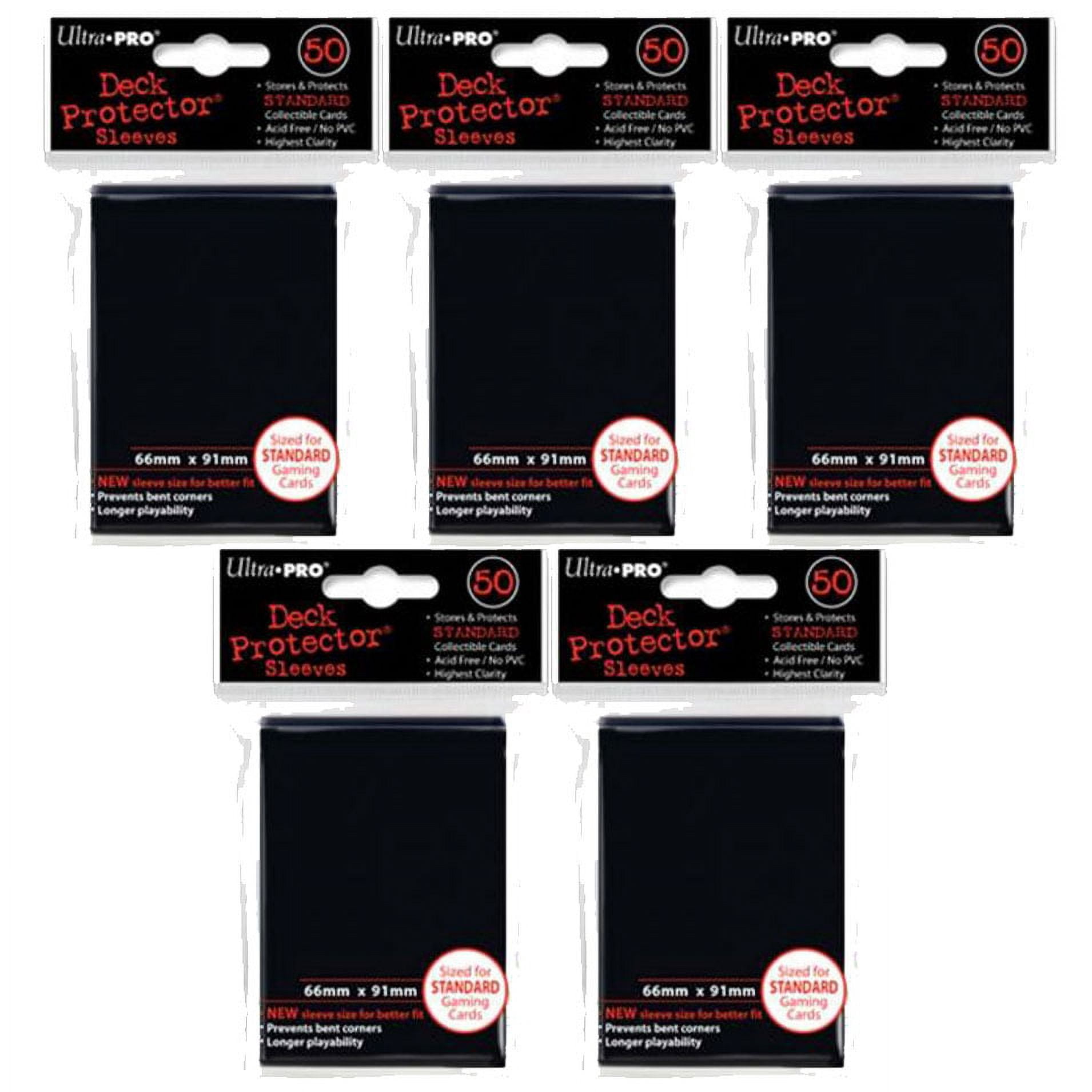Trading Card Supplies - Ultra Pro DECK PROTECTORS - BLACK (Lot of 5 - 250 Sleeves Total)(Standard) - Walmart.com Trading Card Supplies - Ultra Pro DECK PROTECTORS - BLACK (Lot of 5 - 250 Sleeves Total)(Standard) - Walmart.com