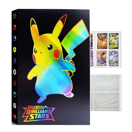 Trading Card binder, Card Folder, Album with Collection Cards,4-Pockets Collection card protective cover, 30 pages holds to 240 cards-(GG-11)