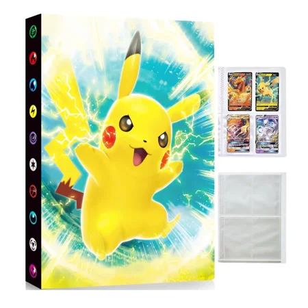Trading Card binder, Card Folder, Album with Collection Cards,4-Pockets Collection card protective cover, 30 pages holds to 240 cards-(GG-2)