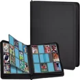 thumbnail image 1 of Trading Cards Album Binder, 12 Pockets 30 Double Sided Pages Binder Storage Case Holds up to 720 Cards Fit for TCG 、MTG 、Baseball Football Cards-black, 1 of 6