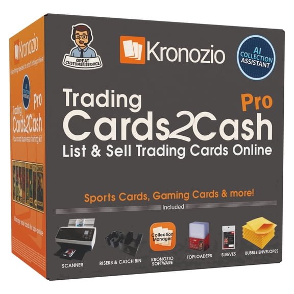 Trading Cards 2 Cash Professional: AI Business in a Box Kronozio Software for TCG and Sports Cards, Ricoh Scanner