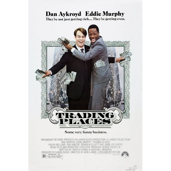 Trading Places Movie poster 12x16 Print on Metal Sign 12in x 16in Square Adults Z Posters