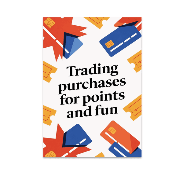 Trading Purchases for Points and Fun - Rewards Art Enthusiast - 13x19 Poster Print