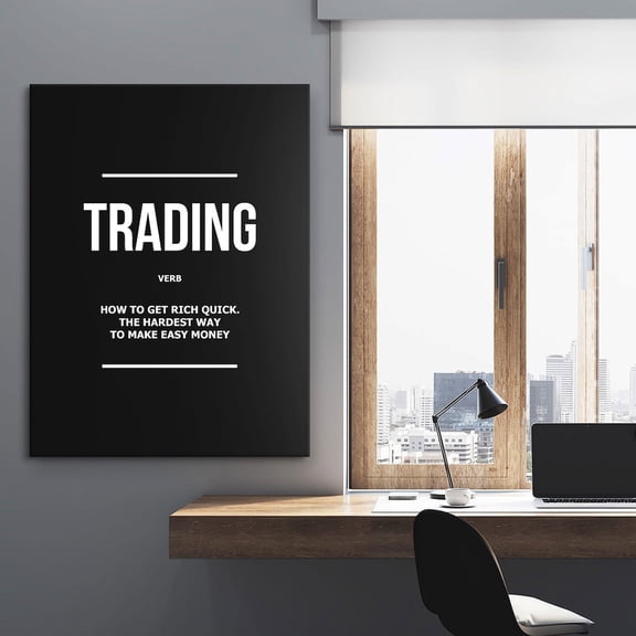 Trading Stock Market Quote Finance Motivational Trader And Poster Unframed Paper Print