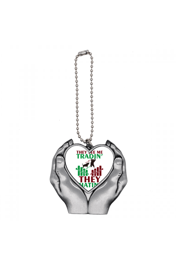 Trading Trend Jealous Art Deco  Fashion Car Keychain Heart Pendant Ornament Charm