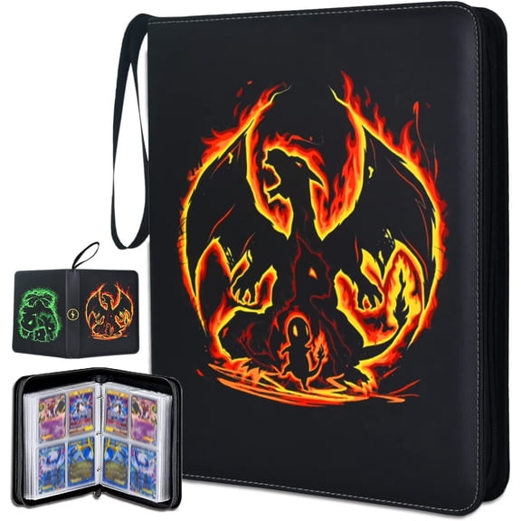 Trading card binder 4 Pocket, Holds 400 Card for Pokemon, TCG Card