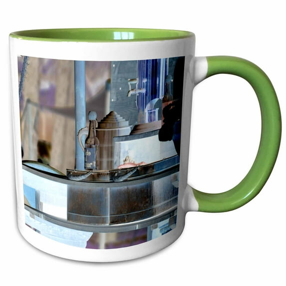 Trading post knick knacks inverted antique 11oz Two-Tone Green Mug mug-212455-7