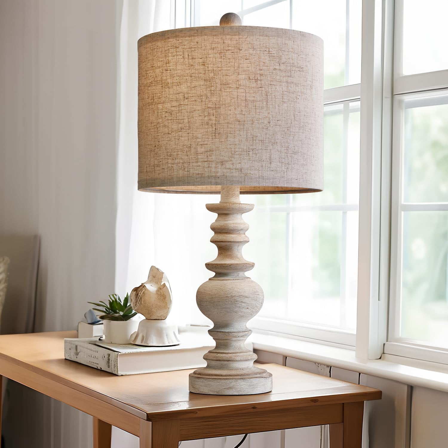 Tradition 20" Rustic Single Table Lamp for Living Room Bedroom Bedside ...