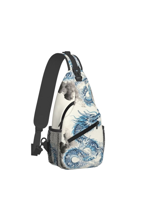 Tradition Chinese Dragon Sling Crossbody Bag Cross Body Backpack Travel Hiking Daypack