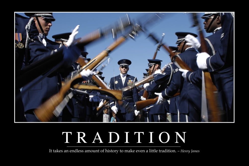 Tradition Inspirational Quote and Motivational Poster Canvas Art - Stocktrek Images (34 x 23)
