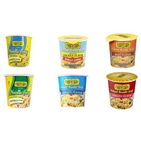 Tradition Noodle Soup Variety Pack 2.29oz, 6 Pack