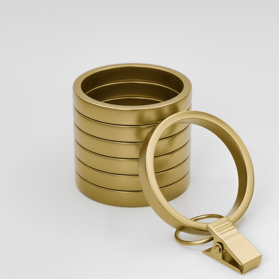 Better Homes & Gardens Plated Brass Curtain Clip Rings (7 Pack)