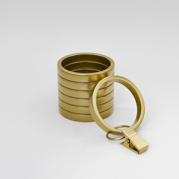 Better Homes & Gardens Plated Brass Curtain Clip Rings (7 Pack)