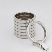 Better Homes & Gardens Plated Brushed Nickel Curtain Clip Rings (7 Pack)