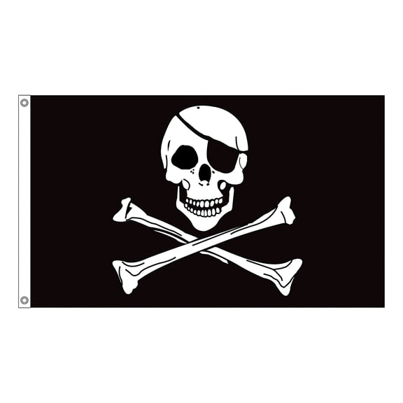Traditional 18th Century Jolly Roger Pirate Flag