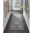 thumbnail image 1 of Traditional 2x11 Area Rug (2'3'' x 11') Oriental Charcoal, Gray Indoor Runner Easy to Clean, 1 of 7
