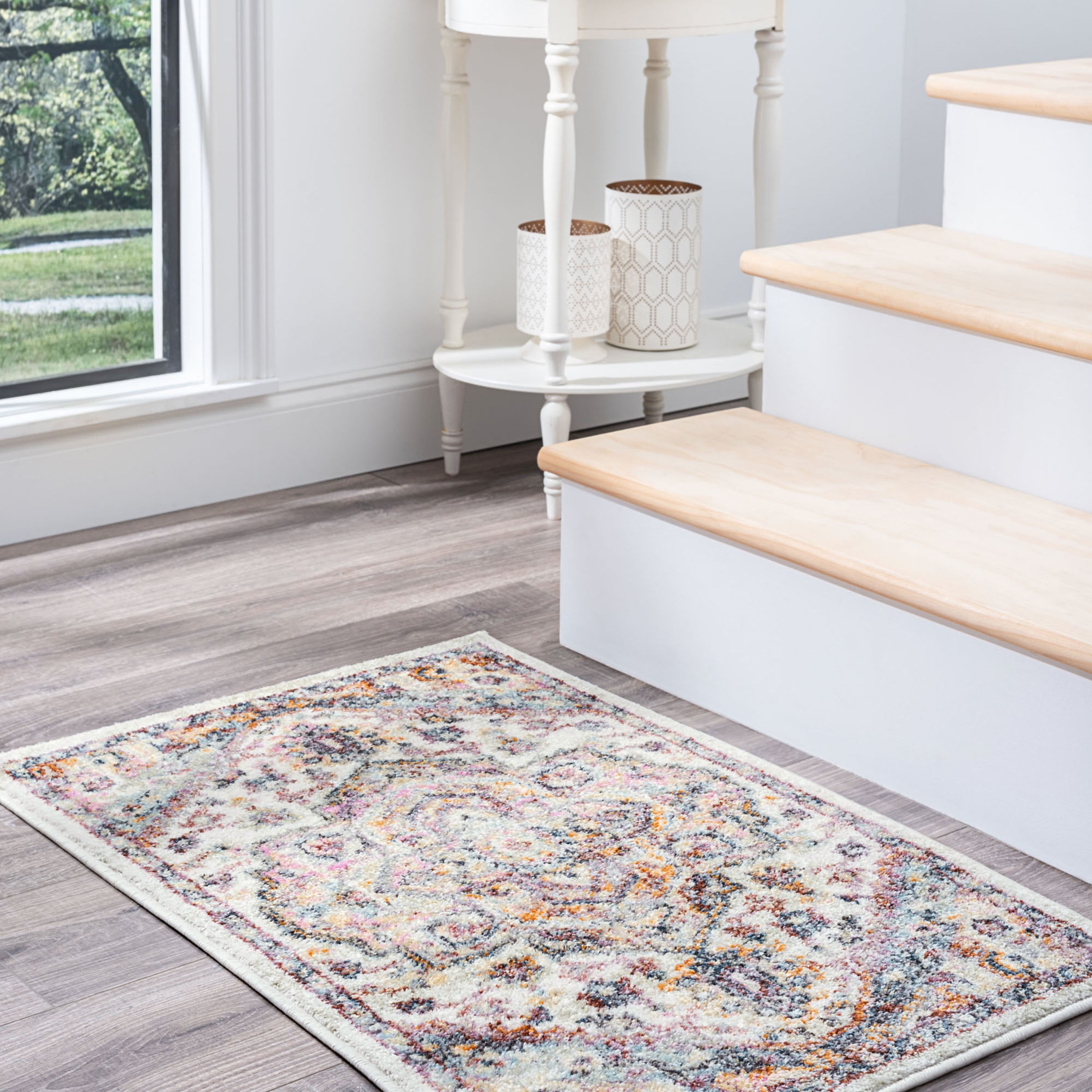 Traditional 2x3 Area Rug (2' x 3') Oriental Taupe, Cream Indoor Scatter ...