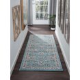 thumbnail image 1 of Traditional 2x8 Area Rug (2'7'' x 7'3'') Oriental Aqua, Gray Indoor Runner Easy to Clean, 1 of 7