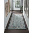 thumbnail image 1 of Traditional 2x8 Area Rug (2'7'' x 7'3'') Oriental Aqua, Gray Indoor Runner Easy to Clean, 1 of 7