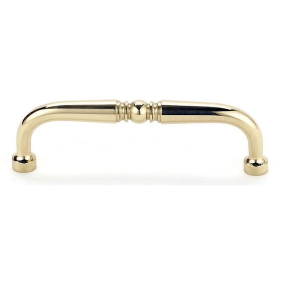 Alno A702-35-PB Traditional 3-1/2" Cabinet Pull Polished Brass