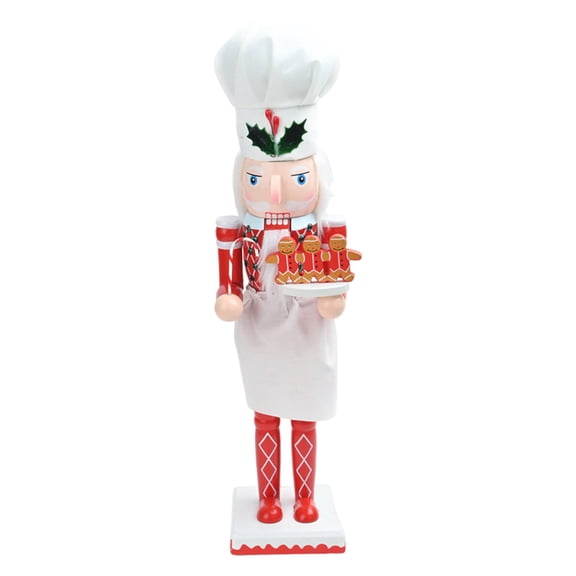 Traditional 38cm Nutcrackers Shaped Figurine Christmas Theme Desktops Ornament Tabletop Statue Party Accessory