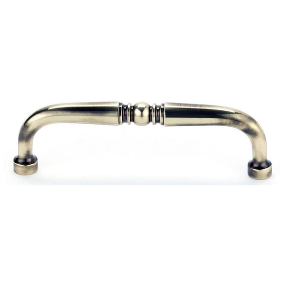 Traditional 4" Center Appliance Pull, Polished Antique