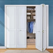 Kimberly Bay Traditional 4-Panel Solid Core White Wood Bi-fold Door