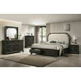 thumbnail image 1 of Traditional 4Pc King Size Storage Platform Bed Set Gray Finish Solid Wood Master Bedroom Furniture, 1 of 7