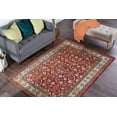 thumbnail image 1 of Traditional 5x8 Area Rug (5'3'' x 7'3'') Oriental Red, Cream Living Room Easy to Clean, 1 of 9