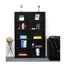 Concepts in Wood Book Shelf - 72" Tall Wood Bookcase Furniture - Espresso