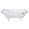 thumbnail image 1 of Traditional 72 in. Cast Iron Double Ended Clawfoot Tub - White, 1 of 1