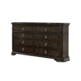 thumbnail image 1 of Traditional 8 Drawer Wooden Dresser with Bracket Legs Support, Brown, 1 of 5