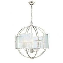 Traditional 8-Light Chandelier with Clear Glass 29 inches Chandeliers-Polished Nickel Finish Bailey Street Home 79-Bel-2772674