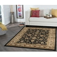 thumbnail image 1 of Traditional 8x10 Area Rug (7'6'' x 9'10'') Floral Black, Beige Living Room Easy to Clean, 1 of 9