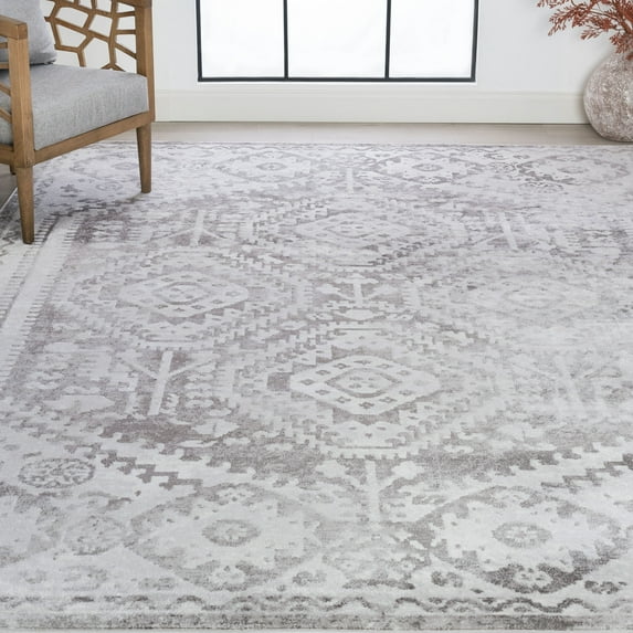 Traditional 9x12 Area Rug (8'9'' x 12'2'') Oriental Gray Living Room Easy to Clean
