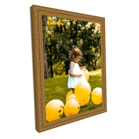 Traditional Antique Gold Picture Frame with Beads
