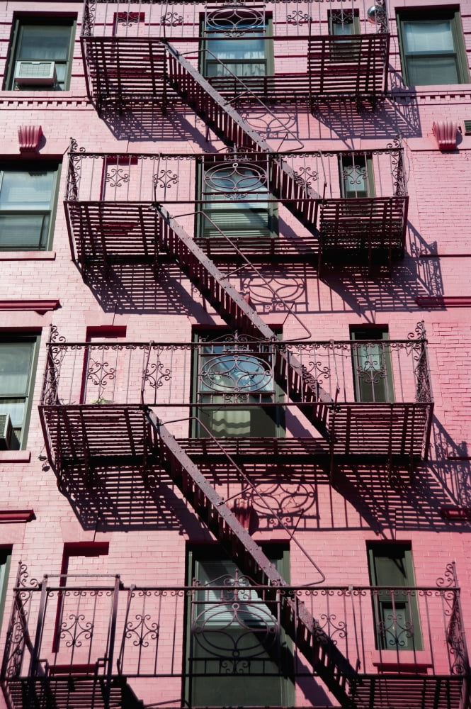 Traditional Apartments Building In Soho Manhattan New York Usa Canvas Art - Dosfotos Design Pics (24 x 38)