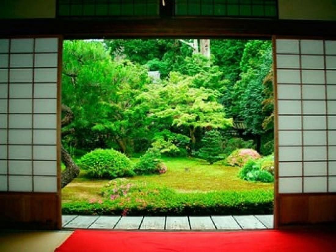 Traditional Architecture and Zen Garden Kyoto Japan Canvas Art - Shin Terada DanitaDelimont (36 x 24)