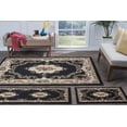 thumbnail image 1 of Traditional Area Rug (3-Piece Rug Set: (5' x 7', 20'' x 60'', 20'' x 32'')) Floral Black, Beige Indoor Set Easy to Clean, 1 of 9