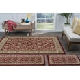 thumbnail image 1 of Traditional Area Rug (3-Piece Rug Set: (5' x 7', 20'' x 60'', 20'' x 32'')) Oriental Red, Gold Indoor Set Easy to Clean, 1 of 9