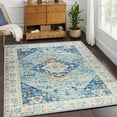 thumbnail image 1 of Traditional Area Rug, 3'x5' Foldable Medallion Carpet, Indoor Non-Slip Rug for Kitchen Living Room Bedroom Dining Room, 1 of 5
