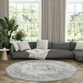 thumbnail image 1 of Traditional Area Rug (7'10'' Round) Medallion Gray, Cream Indoor Round Easy to Clean, 1 of 7