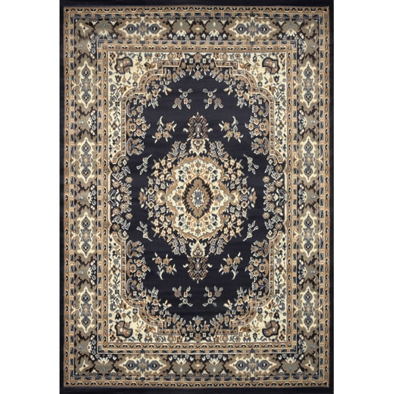 Traditional Area Rug Bordered Medallion Design Persian Oriental Rugs Carpet Runners