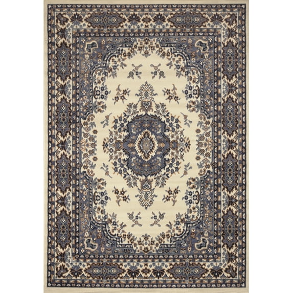 Traditional Area Rug Bordered Medallion Design Persian Oriental Rugs Carpet Runners