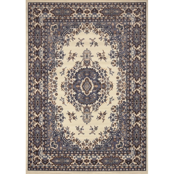 Traditional Area Rug Bordered Medallion Design Persian Oriental Rugs Carpet Runners