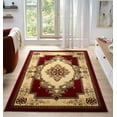 thumbnail image 1 of Traditional Area Rug Hand Carved Oriental Floral Bohemian Vibrant Colors Carpet for Living Room Bedroom Design 9206, 1 of 9