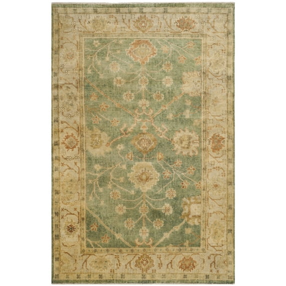Traditional Area Rug in Medium Blue and Green