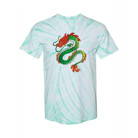 Traditional Asian Dragon Tie-Dye Cyclone Men -Smartprints Designs, Male XX-Large